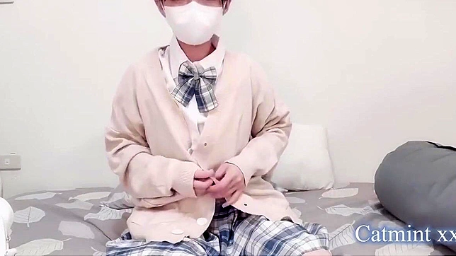 Cute Japanese Student Pleasures Herself Post-Class & Fantasizes About Boys