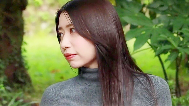 Sultry Japanese Chick Bares Breasts Amidst Nature's Beauty