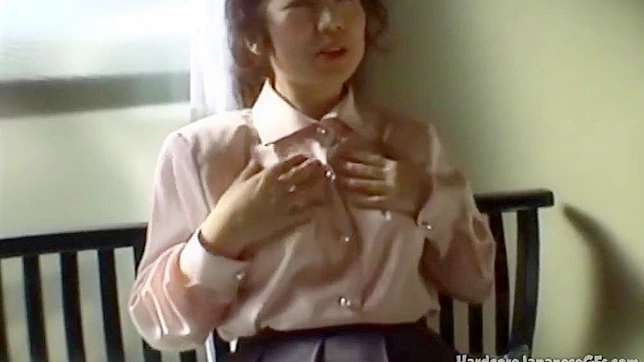 Horny Japanese Milf Teases Her Bush With Toy During Solo Showdown!