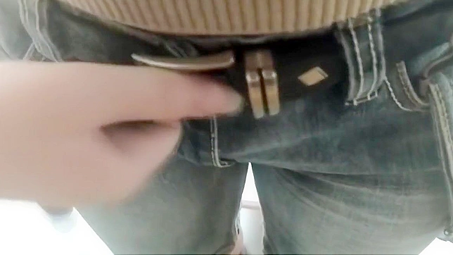 Excited Japanese Beauty Almost Cums In Public Toilet Scene