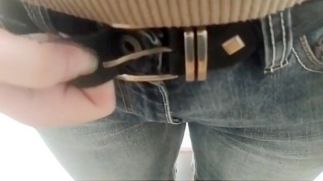Excited Japanese Beauty Almost Cums In Public Toilet Scene