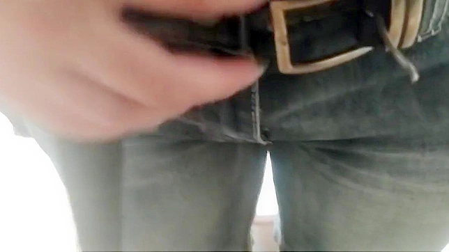 Excited Japanese Beauty Almost Cums In Public Toilet Scene