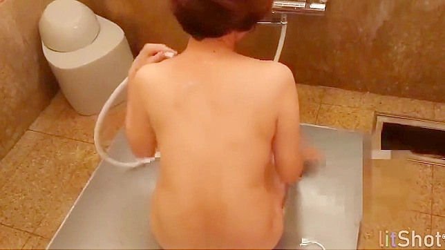 Horny Japanese Milf Masturbates While Watching Steamy Porn Scene