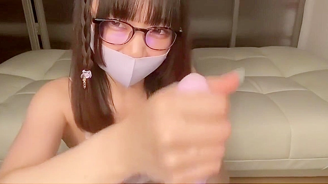 Hungry Japanese Babe Masters Hand Job On Vibrating Dildo