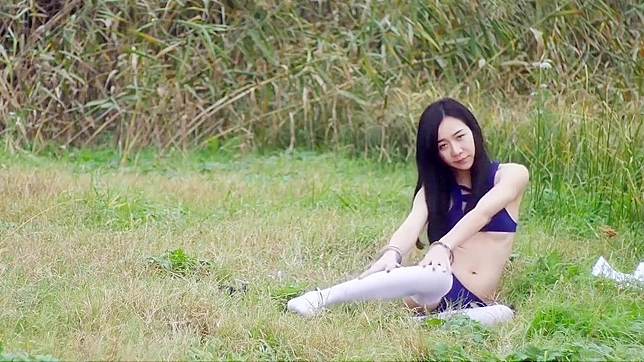 Seductive Celestial Siren Pleases Outdoors Naturally Hot