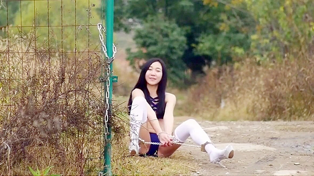 Seductive Celestial Siren Pleases Outdoors Naturally Hot