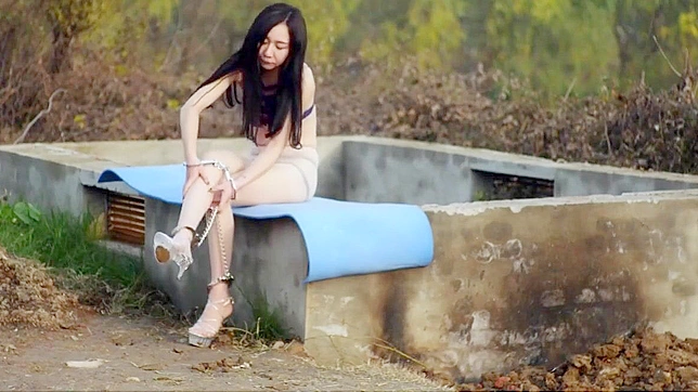 Seductive Celestial Siren Pleases Outdoors Naturally Hot