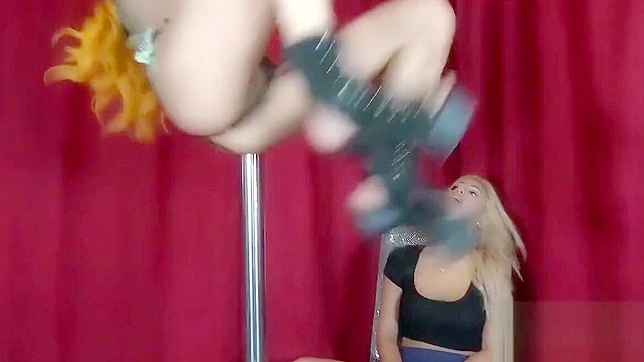 Sultry Japanese Babe Teasing Busty Cam Gal During Hot Lap Dance