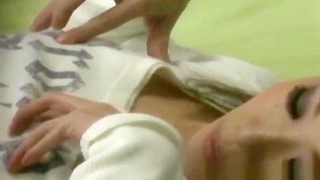 Caught Asian Babe Fingers Her Pussy Under Watchful Eyes.