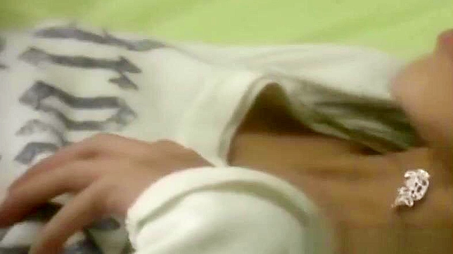 Caught Asian Babe Fingers Her Pussy Under Watchful Eyes.