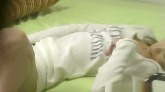 Caught Asian Babe Fingers Her Pussy Under Watchful Eyes.