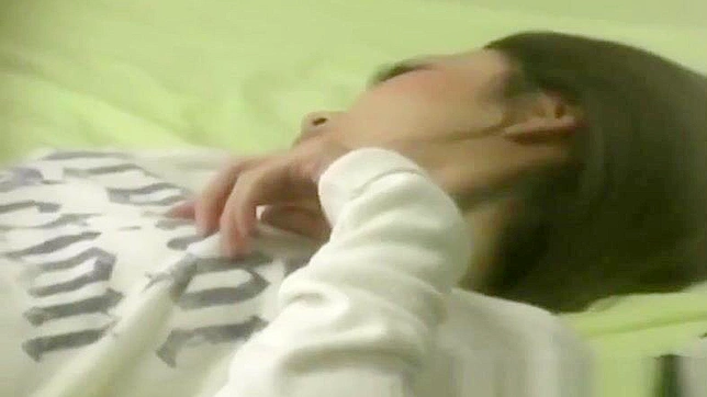 Caught Asian Babe Fingers Her Pussy Under Watchful Eyes.