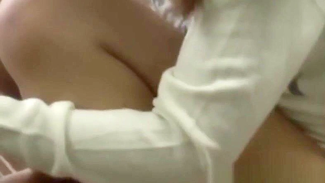 Caught Asian Babe Fingers Her Pussy Under Watchful Eyes.