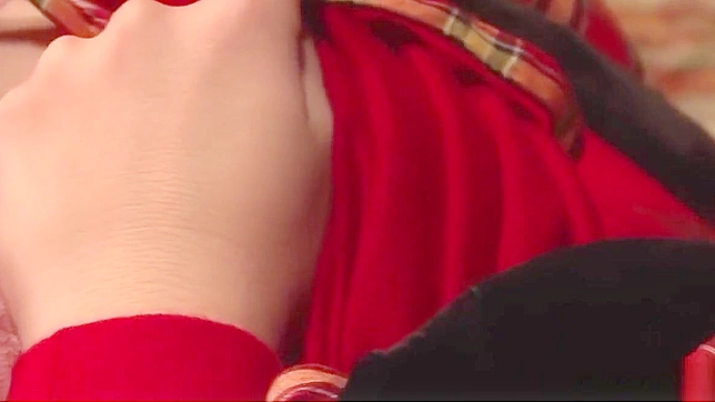 Sensual Nerdy Asian Teen 18+ Teases Self Under Warm Blankets Alone