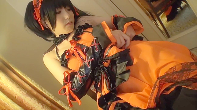Kurumi Tokisaki Cosplay Babe Fucks Hard & Gets Cum Drenched