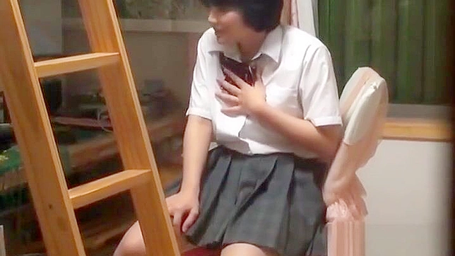 Japanese Schoolgirl 18+ Masturbates Alone, Caught On Candid View