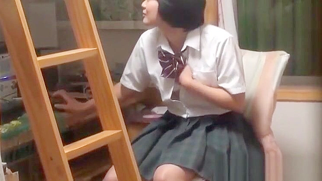 Japanese Schoolgirl 18+ Masturbates Alone, Caught On Candid View