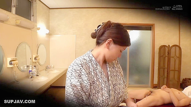 Caught Busty Asian Milf's Steamy Bathhouse Fuck Fest!