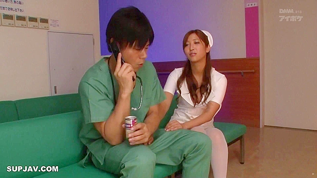 Seductive Japanese Nurse Tempts Distracted Doctor During Shift Softly