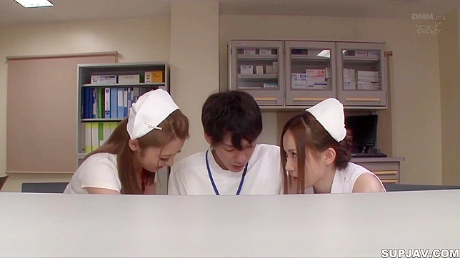 Hot Japanese Nurse Examines Doctor’s Cock For Steamy Office Sex