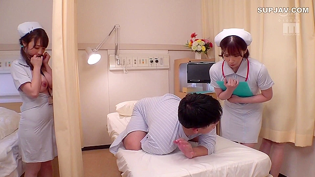 Seductive Hospital Scene - Japanese Nurses' Steamy Ffm Orgy Showdown