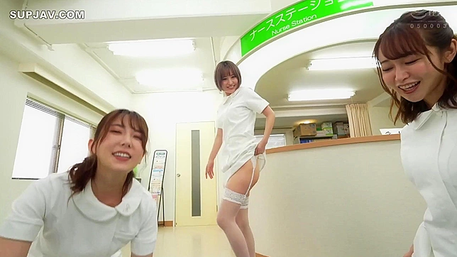 Seductive Japanese Nurses Share Hot Patient's Cock & Swallow Semen