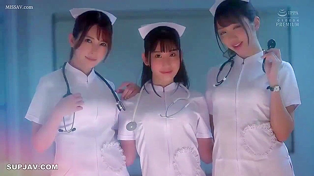 Seductive Japanese Nurses In Uniform Pleasure Their Boss Together