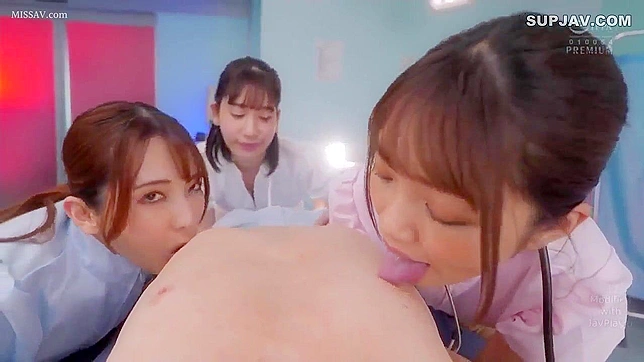 Seductive Japanese Nurses In Stockings Tempt And Nail Their Boss Hotly