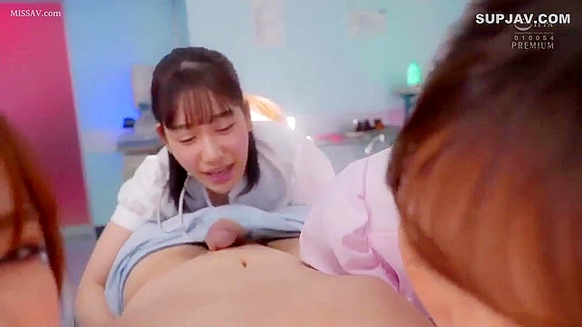 Seductive Japanese Nurses In Stockings Tempt And Nail Their Boss Hotly