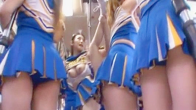 Seductive Japanese Cheerleaders Tempt Guys During Busy Bus Trip