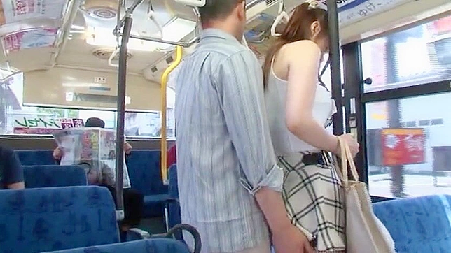 Sexy Asian Star Rides Hard On Subway In Public Orgasm