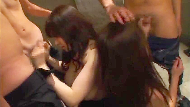 Passionate Asian Beauties Groaning During Rough Orgy Sex