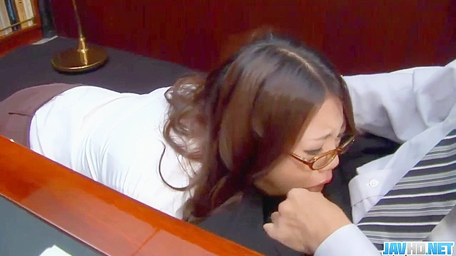 Hot Japanese Secretary Ibuki Fucks Sneakily At Her Office Desk