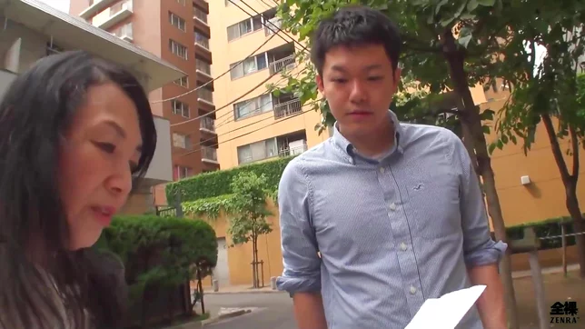 Steamy Shower Session: Elderly Japanese Lady Enjoying Intense Pleasure from Young 18+ Man