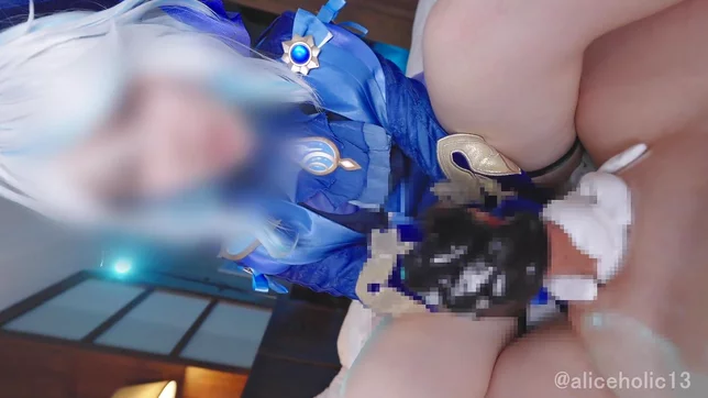 Genshin Impact Furry Femdom Stretches and Milks a Massive Raw Dick