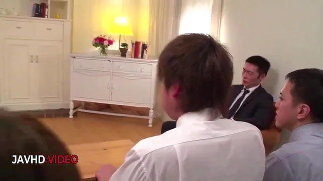 Asian Babe Sucks Two Massive Cocks With Skillful Blowjob Action