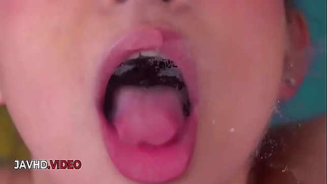 Naked Asian Babe Soaking Her Pussy with a Steaming Hot Dildo Ride