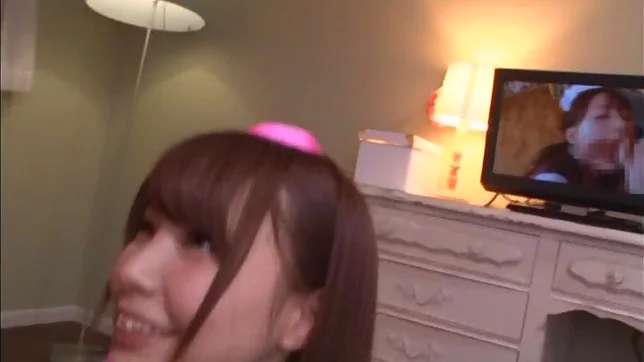 Rui Hasegawa is a hot Asian enjoying hand work and blowjob