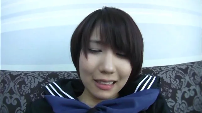 Sex appeal Asian teen Riku Minato engulfs schlong eats cum 4