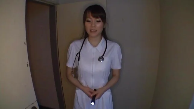 Busty Japanese AV model is a wild nurse giving a titty fuck 2