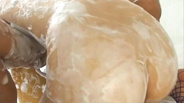 Moka Asian model plays with cock in the shower