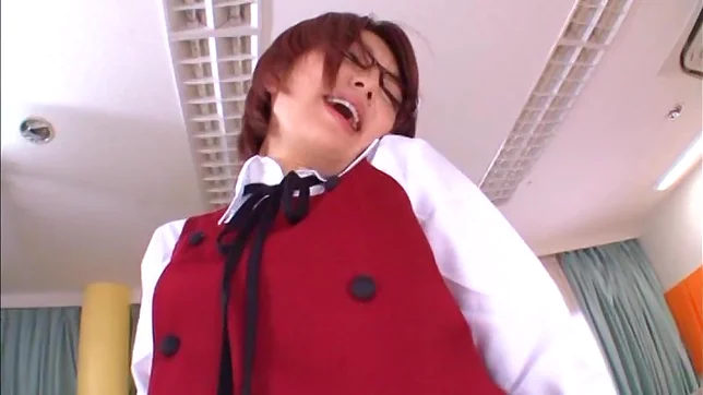 Sweet schoolgirl in glasses Mayu Nozomi fucks with her male teacher 4