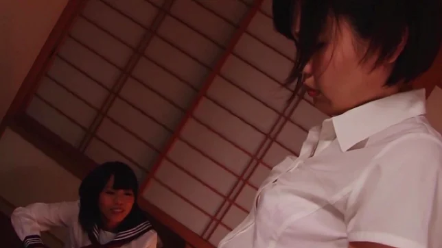 Kinky Hoshino in hot lesbian threesome