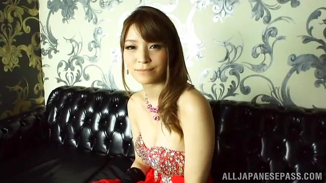 Sakura Aoi exposes nice ass in sexy dress 2