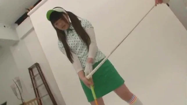 Green Golf Outfit Gets This Cute Teen A Lucky Fucking 2