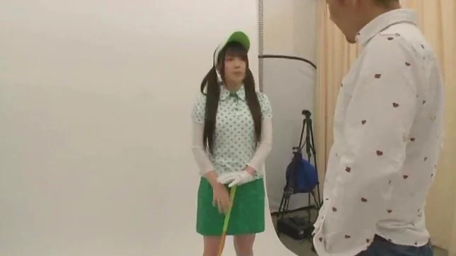 Green Golf Outfit Gets This Cute Teen A Lucky Fucking 3
