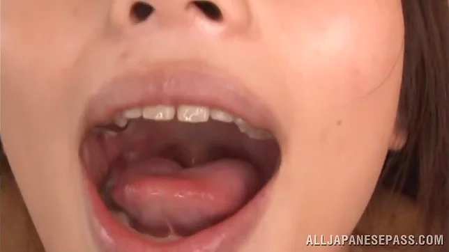 Naughty Japanese teen babe Ayu Sakurai sucks cocks swallows cum 4