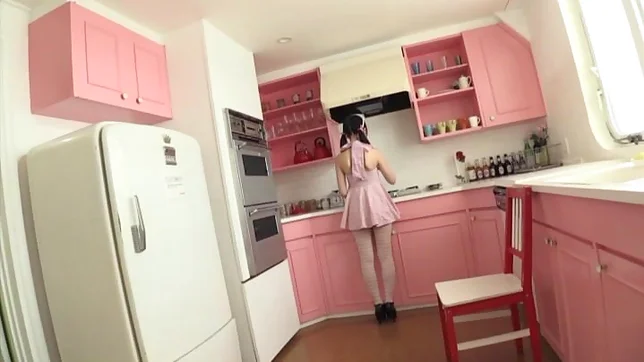 Voluptuous Asian teen in pink Kirari Sena jumps on a cock 5