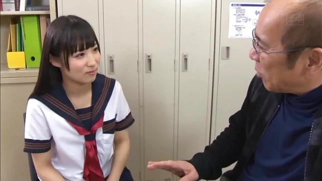 Cute schoolgirl Eikawa Noa pleases old teacher's hard cock 3