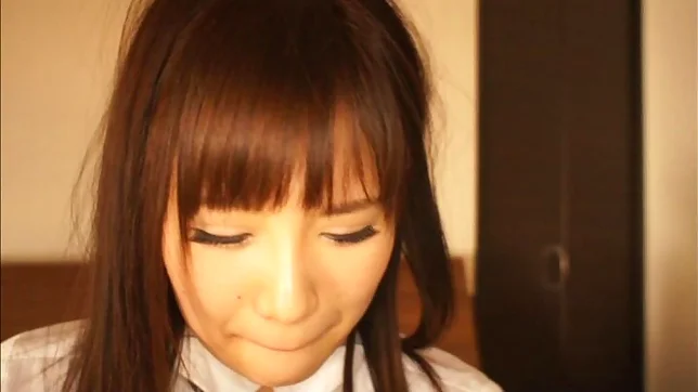 Yuki Asahi Asian teen in school uniform gets fingered and licked 5
